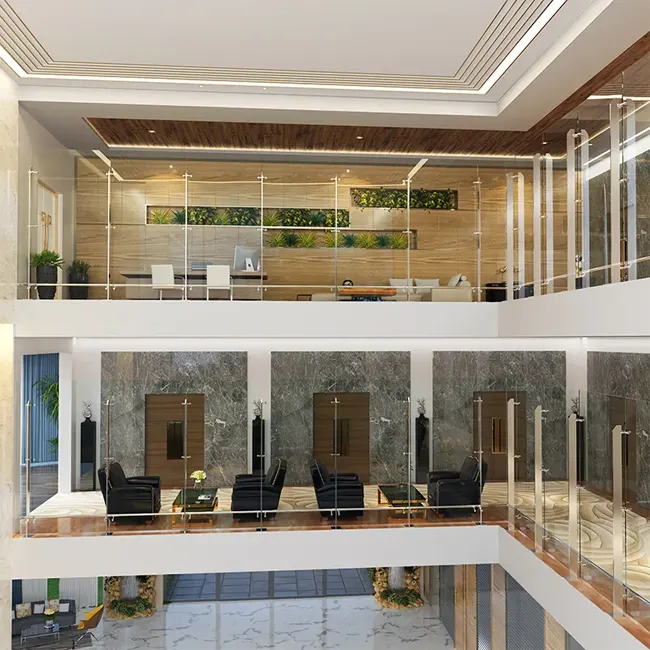 Full Height Glass Railing | Crystal steels